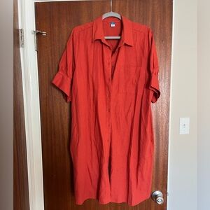 NWT Linen Shirt Dress